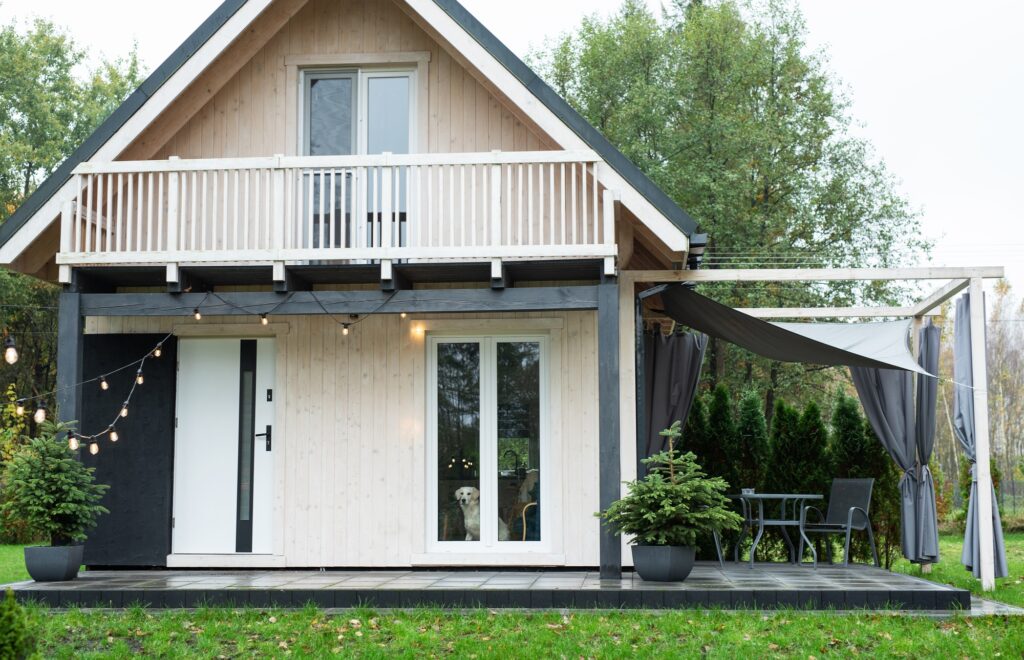 Tiny modern wooden house